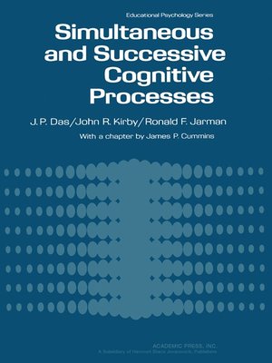 cover image of Simultaneous and Successive Cognitive Processes